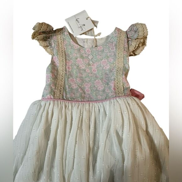 Love + Grow Floral Crochet Dress Size 4T NWT - Picture 2 of 6